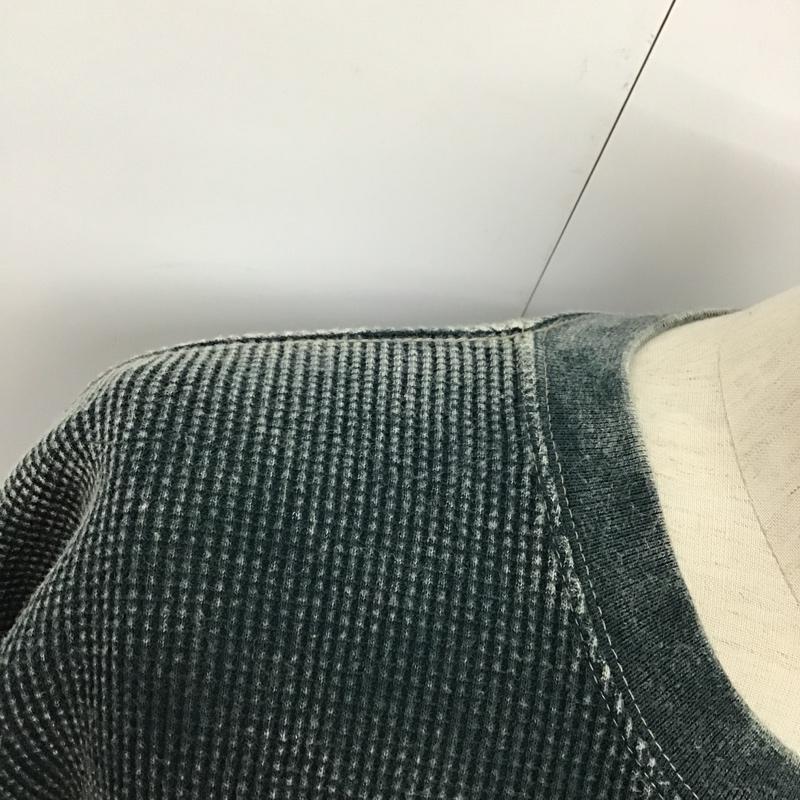 テンダーロイン TENDERLOIN カットソー 長袖 サーマル ワッフル バックプリント L ロゴ、文字 緑 / グリーン / メンズ USED 古着 中古 10094118