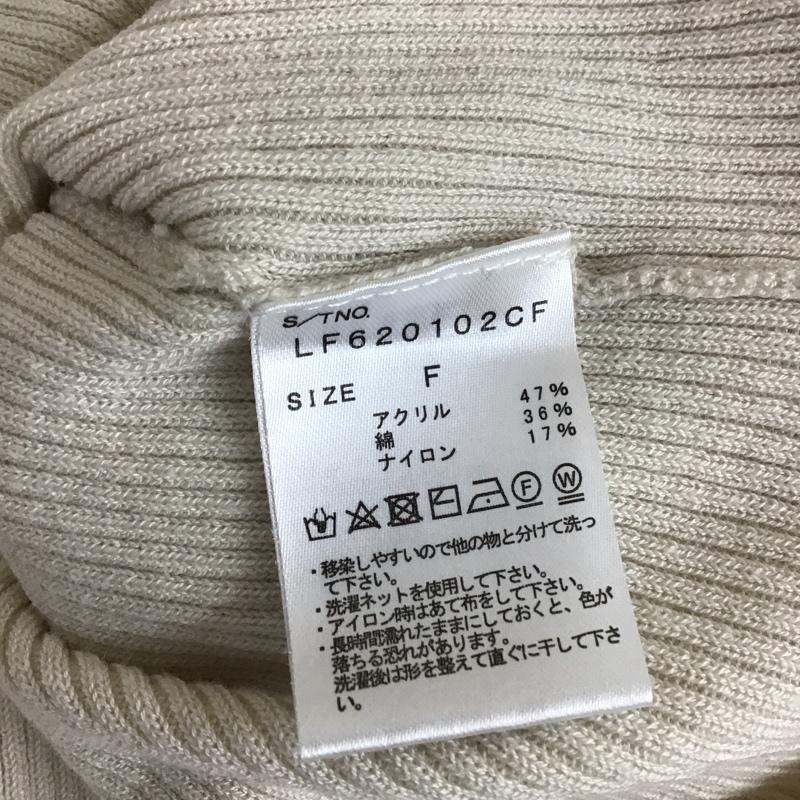 ローリーズファーム LOWRYS FARM カットソー 半袖 FREE 無地 オフホワイト / オフホワイト /  レディース USED 古着 中古 10094127