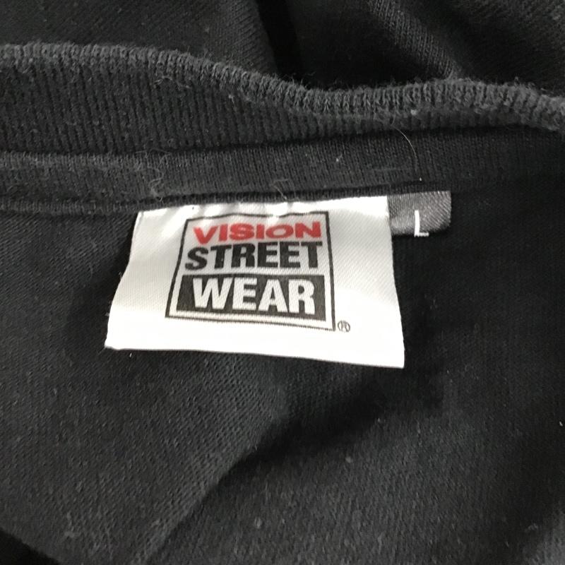 ヴィジョン ストリート ウェア VISION STREET WEAR Tシャツ 半袖 6323152-T クルーネック プリント L ロゴ、文字 黒 / ブラック / メンズ USED 古着 中古 10094140