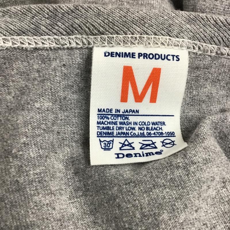 ドゥニーム Denime Tシャツ 半袖 プリント クルーネック M ロゴ、文字 灰 / グレー /  メンズ USED 古着 中古 10094144
