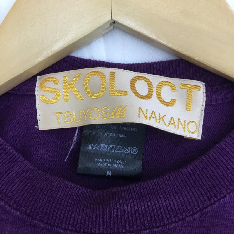 スコロクト SKOLOCT Tシャツ 半袖 M プリント X キャラクター 紫 / パープル /  メンズ USED 古着 中古 10094146