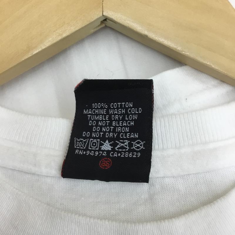 ステューシー STUSSY Tシャツ 半袖 ROCSTAR ロックスター コラボ S ロゴ、文字 X プリント 白 / ホワイト / X 黒 / ブラック /  メンズ USED 古着 中古 10094156