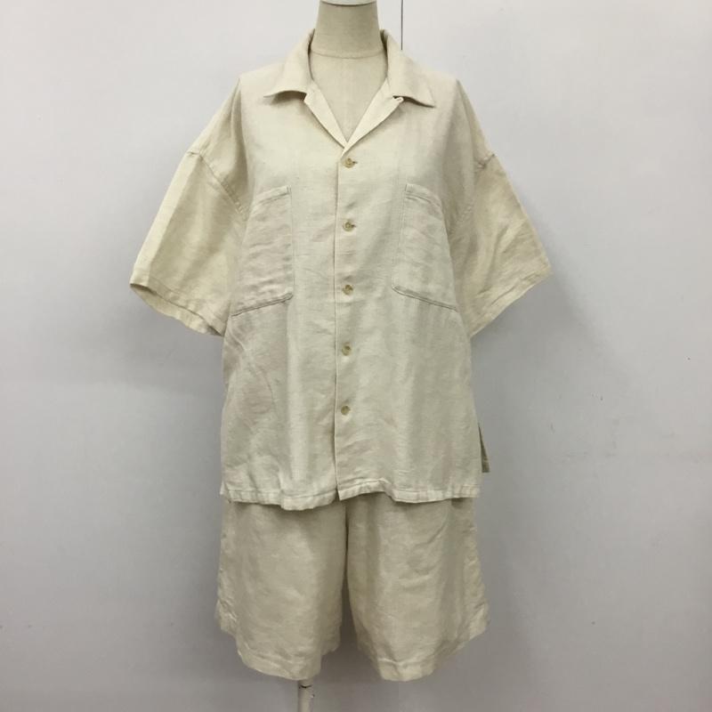 ローリーズファーム LOWRYS FARM セットアップ セットアップ LF622120TK 半袖シャツ ハーフパンツ ショートパンツ FREE 無地 アイボリー / アイボリー / レディース USED 古着 中古 10094180