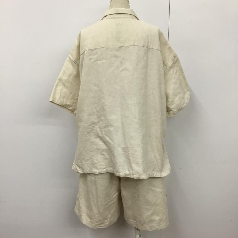 ローリーズファーム LOWRYS FARM セットアップ セットアップ LF622120TK 半袖シャツ ハーフパンツ ショートパンツ FREE 無地 アイボリー / アイボリー / レディース USED 古着 中古 10094180