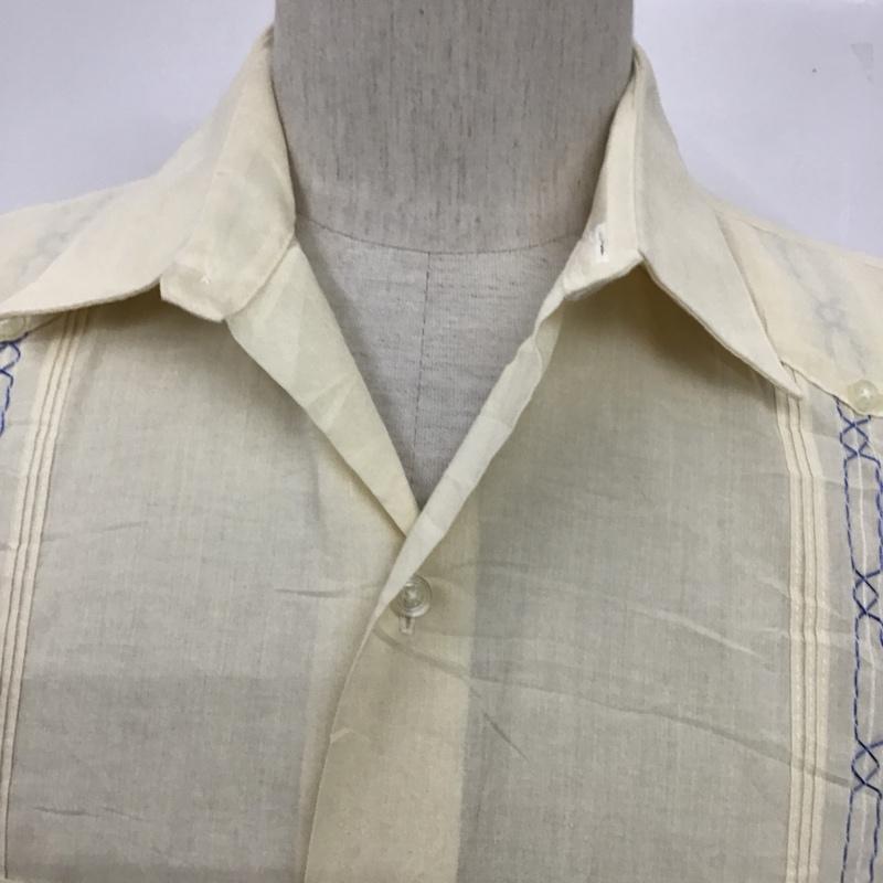 古着 USED シャツ、ブラウス 半袖 半袖シャツ 半袖カットソー ヴィンテージシャツ M 無地 黄 / イエロー / メンズ USED 古着 中古 10094185