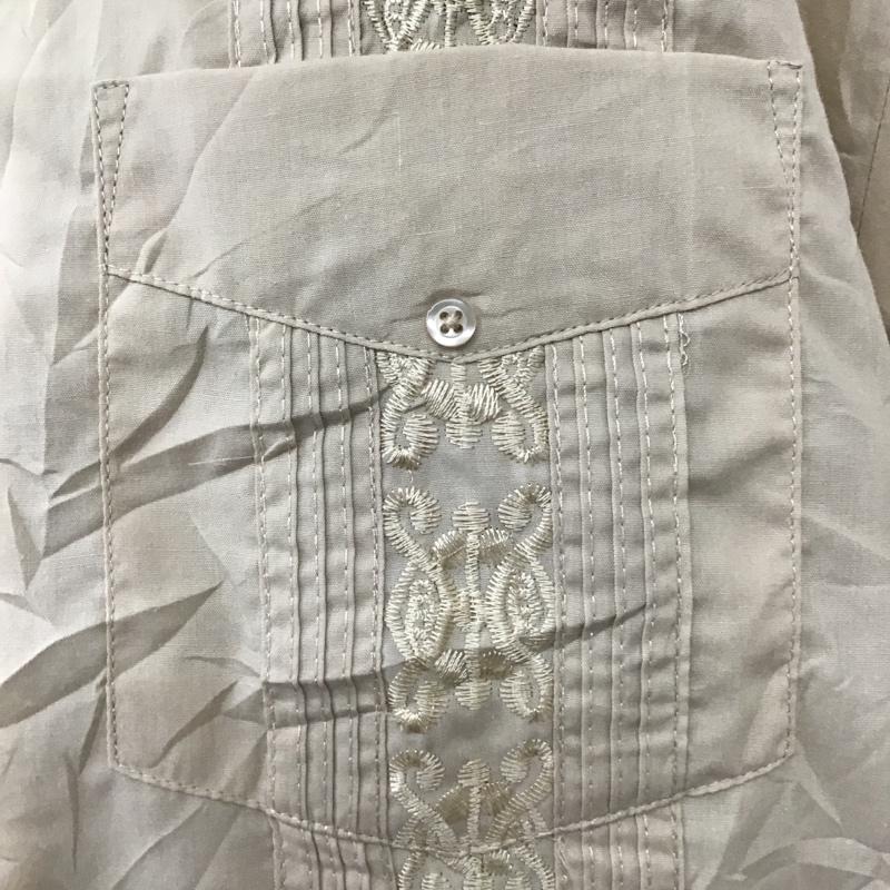 古着 USED シャツ、ブラウス 半袖 半袖シャツ 半袖カットソー 古着 ヴィンテージシャツ XL 無地 X 刺繍 ベージュ / ベージュ / メンズ USED 古着 中古 10094186