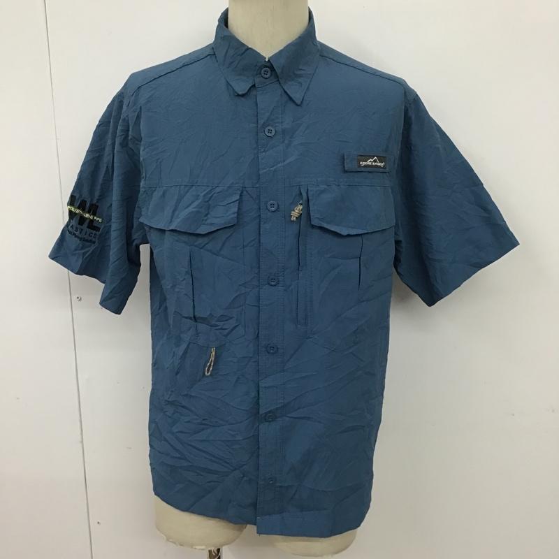 エディーバウアー Eddie Bauer シャツ、ブラウス 半袖 半袖シャツ 半袖カットソー スポーツウエア S 無地 青 / ブルー / メンズ USED 古着 中古 10094203