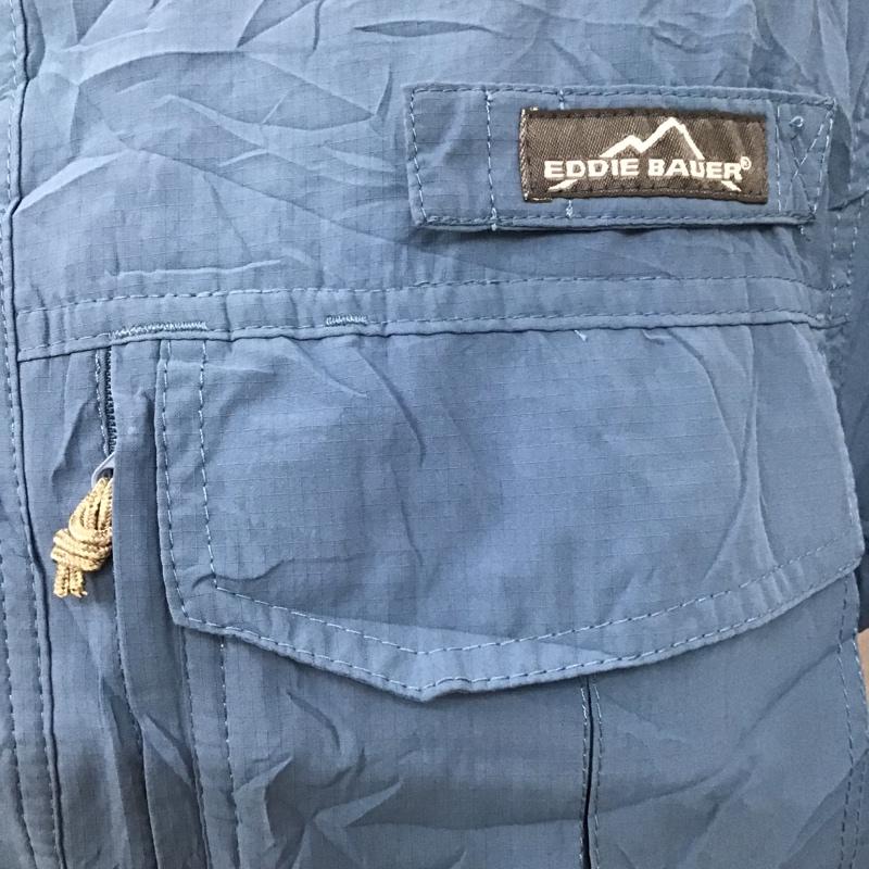 エディーバウアー Eddie Bauer シャツ、ブラウス 半袖 半袖シャツ 半袖カットソー スポーツウエア S 無地 青 / ブルー / メンズ USED 古着 中古 10094203