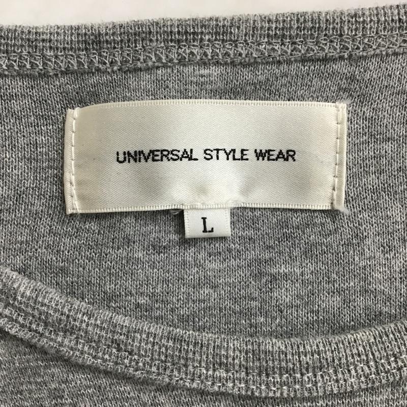 ユニバーサルスタイルウェア UNIVERSAL STYLE WEAR カットソー 長袖 長袖カットソー クルーネックカットソー ラグラン L 無地 灰 / グレー / メンズ USED 古着 中古 10094229