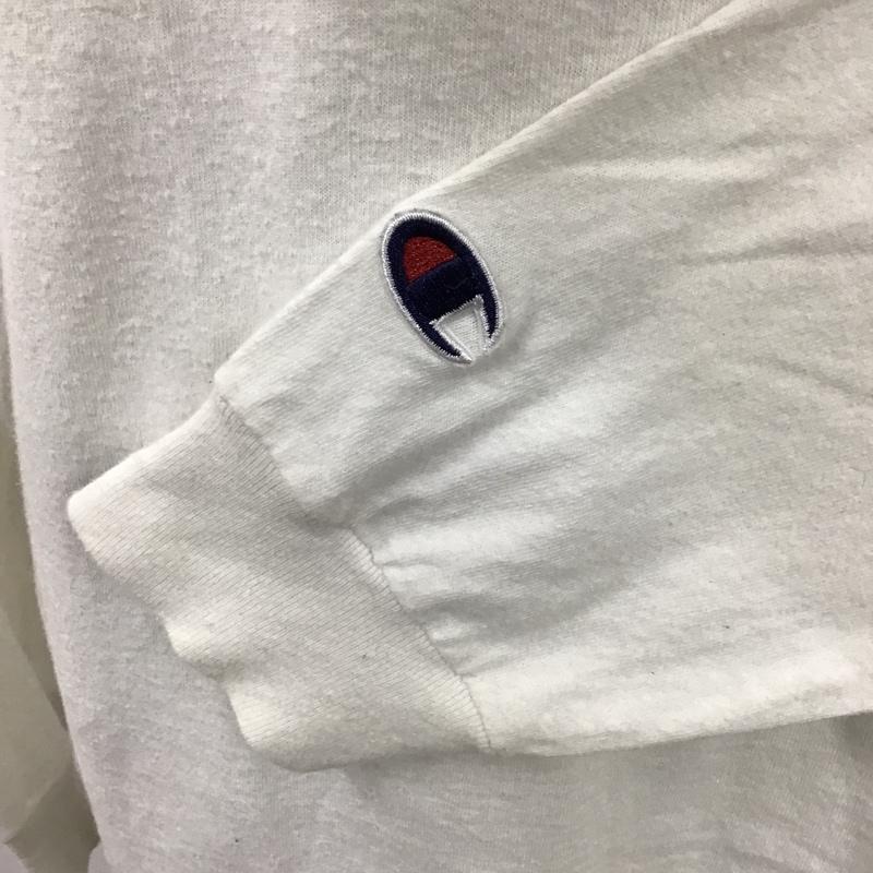 チャンピオン Champion カットソー 長袖 長袖カットソー クルーネックカットソー L 無地 白 / ホワイト / メンズ USED 古着 中古 10094233