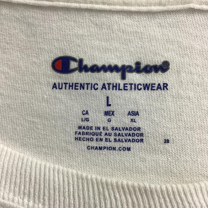 チャンピオン Champion カットソー 長袖 長袖カットソー クルーネックカットソー L 無地 白 / ホワイト / メンズ USED 古着 中古 10094233