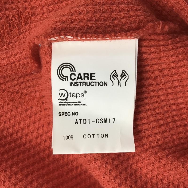 ダブルタップス W)TAPS カットソー 長袖 長袖カットソー ワッフル ラグラン M 無地 赤 / レッド / メンズ USED 古着 中古 10094244