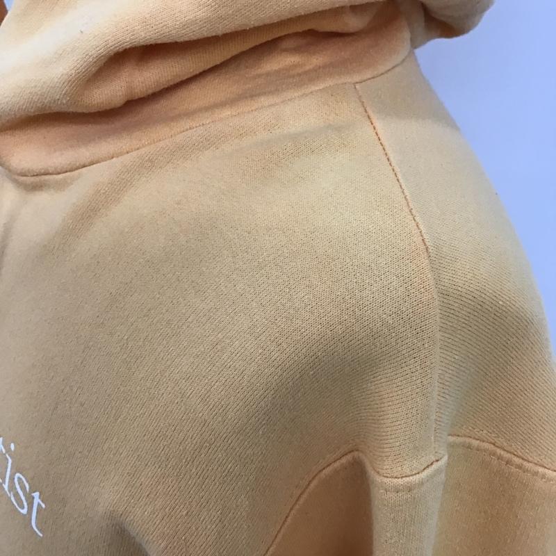 チャンピオン Champion パーカー 長袖 フード付きパーカー 長袖スウェット ジャージ S ロゴ、文字 橙 / オレンジ / メンズ USED 古着 中古 10094246