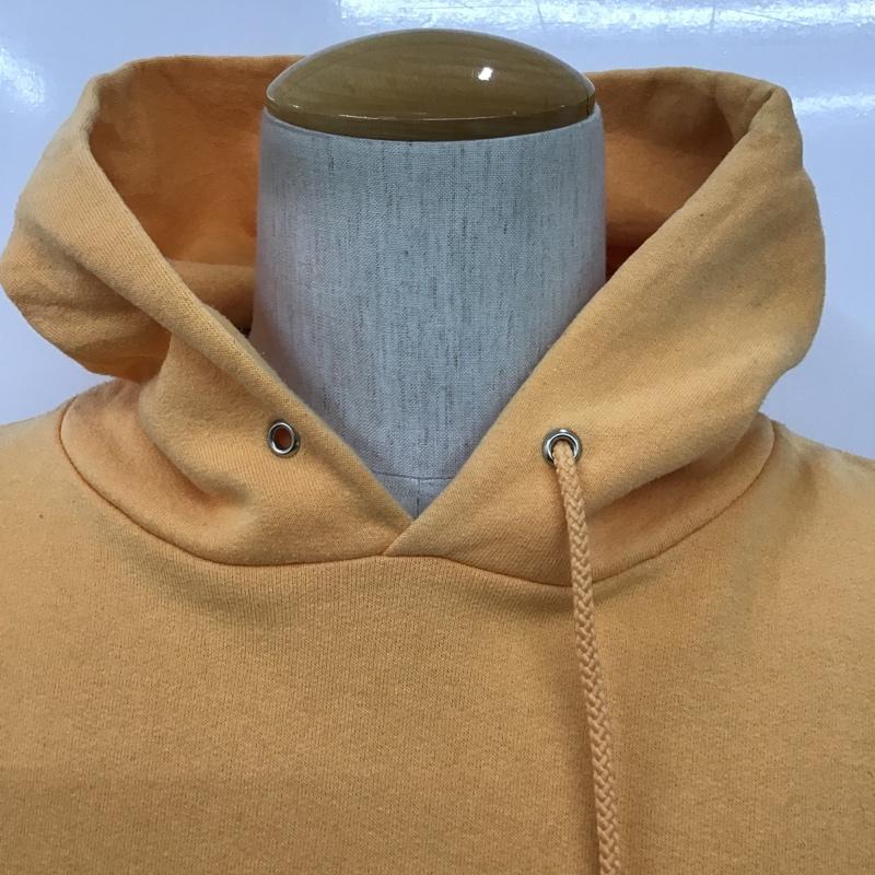 チャンピオン Champion パーカー 長袖 フード付きパーカー 長袖スウェット ジャージ S ロゴ、文字 橙 / オレンジ / メンズ USED 古着 中古 10094246