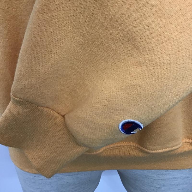 チャンピオン Champion パーカー 長袖 フード付きパーカー 長袖スウェット ジャージ S ロゴ、文字 橙 / オレンジ / メンズ USED 古着 中古 10094246