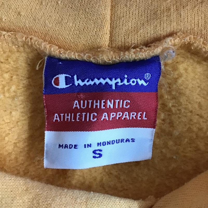 チャンピオン Champion パーカー 長袖 フード付きパーカー 長袖スウェット ジャージ S ロゴ、文字 橙 / オレンジ / メンズ USED 古着 中古 10094246