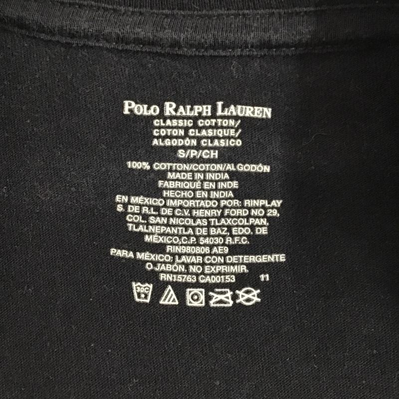 ポロラルフローレン POLO RALPH LAUREN Tシャツ 半袖 半袖カットソー 無地Tシャツ 半袖Tシャツ S 無地 黒 / ブラック / メンズ USED 古着 中古 10094270