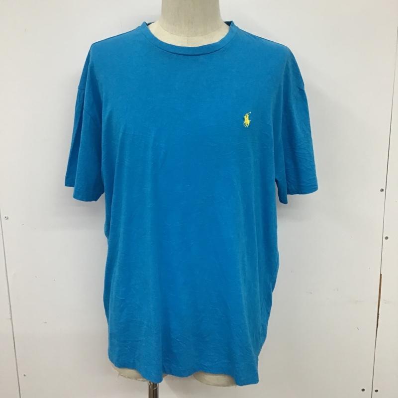 ポロラルフローレン POLO RALPH LAUREN Tシャツ 半袖 半袖カットソー 半袖Tシャツ 無地Tシャツ L 無地 X ワンポイント 青 / ブルー / メンズ USED 古着 中古 10094274