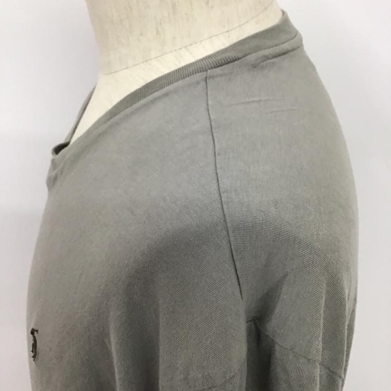 ポロラルフローレン POLO RALPH LAUREN Tシャツ 半袖 Vネックカットソー 半袖カットソー Tシャツ 無地 M ロゴ、文字 X ワンポイント X 無地 灰 / グレー / メンズ USED 古着 中古 10094288