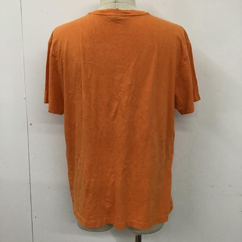 ポロラルフローレン POLO RALPH LAUREN Tシャツ 半袖 Vネックシャツ 半袖カットソー 半袖Tシャツ M 無地 X ワンポイント 橙 / オレンジ / メンズ USED 古着 中古 10094289