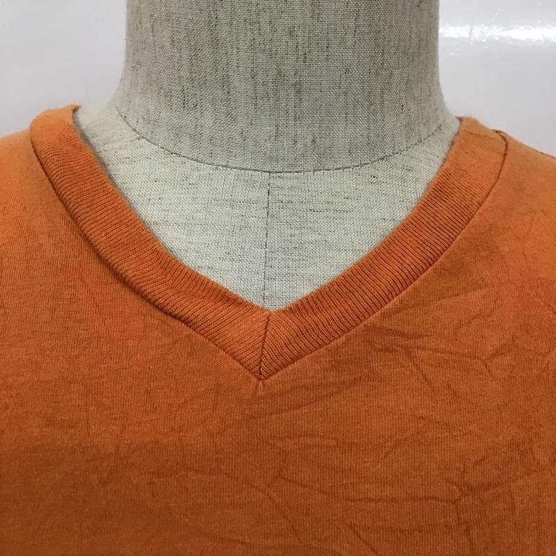 ポロラルフローレン POLO RALPH LAUREN Tシャツ 半袖 Vネックシャツ 半袖カットソー 半袖Tシャツ M 無地 X ワンポイント 橙 / オレンジ / メンズ USED 古着 中古 10094289