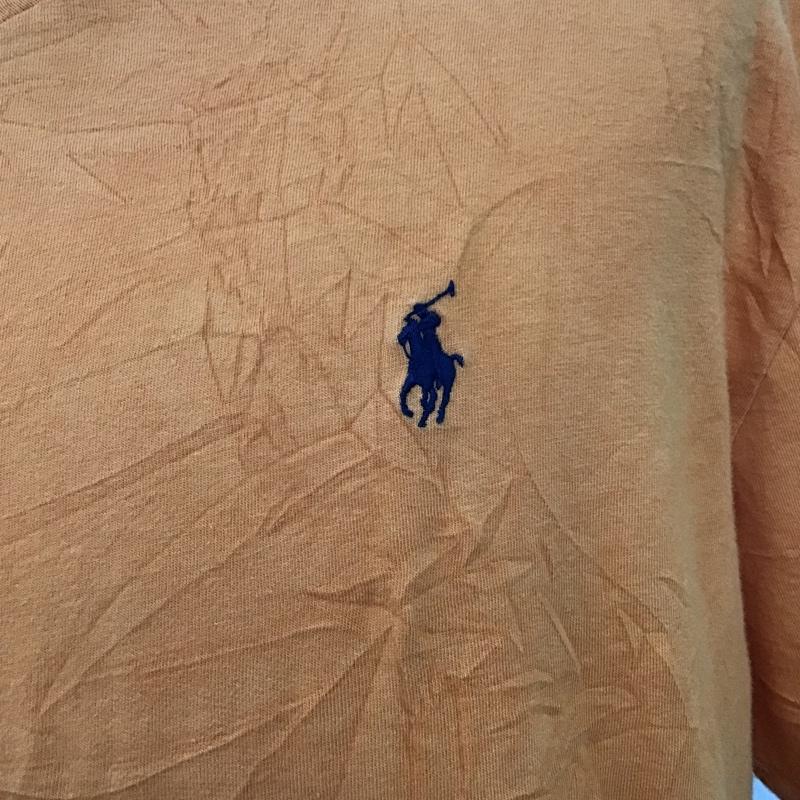 ポロラルフローレン POLO RALPH LAUREN Tシャツ 半袖 Vネックシャツ 半袖カットソー 半袖Tシャツ M 無地 X ワンポイント 橙 / オレンジ / メンズ USED 古着 中古 10094289