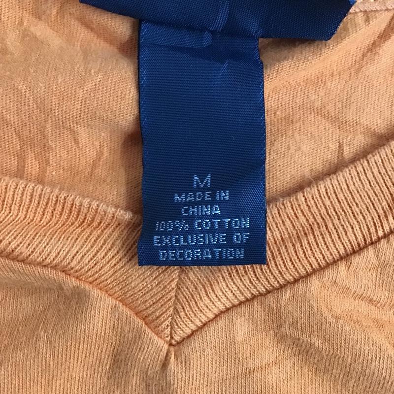 ポロラルフローレン POLO RALPH LAUREN Tシャツ 半袖 Vネックシャツ 半袖カットソー 半袖Tシャツ M 無地 X ワンポイント 橙 / オレンジ / メンズ USED 古着 中古 10094289