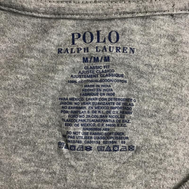 ポロラルフローレン POLO RALPH LAUREN Tシャツ 半袖 半袖カットソー 半袖Tシャツ 無地Tシャツ M 無地 灰 / グレー / メンズ USED 古着 中古 10094290
