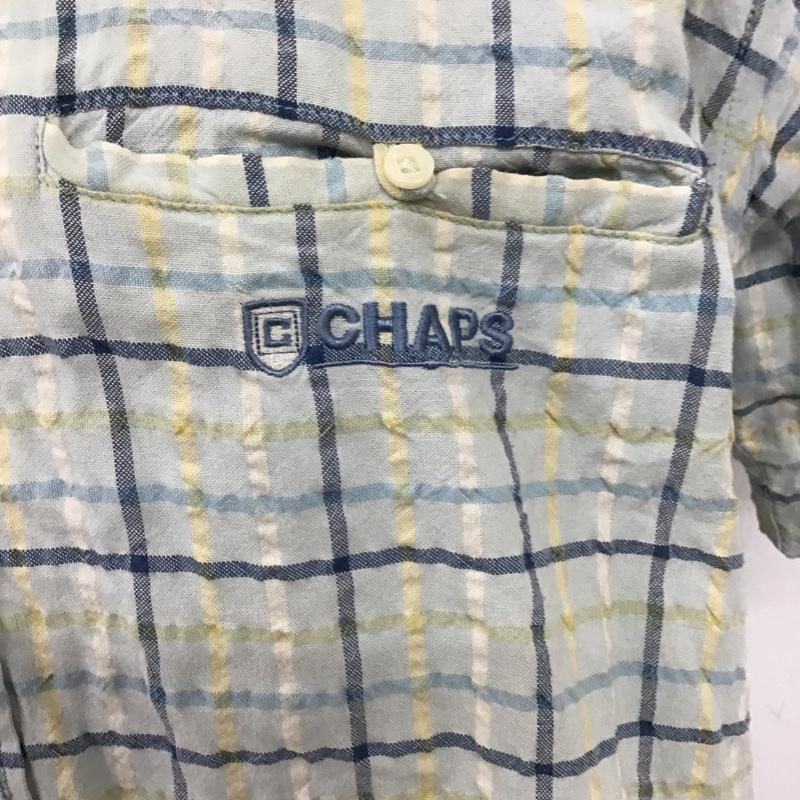 チャップス CHAPS シャツ、ブラウス 半袖 チェックシャツ 半袖シャツ ボタンダウンシャツ M チェック マルチカラー / マルチカラー / メンズ USED 古着 中古 10094292