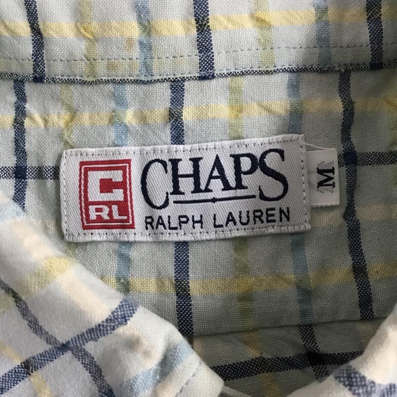 チャップス CHAPS シャツ、ブラウス 半袖 チェックシャツ 半袖シャツ ボタンダウンシャツ M チェック マルチカラー / マルチカラー / メンズ USED 古着 中古 10094292