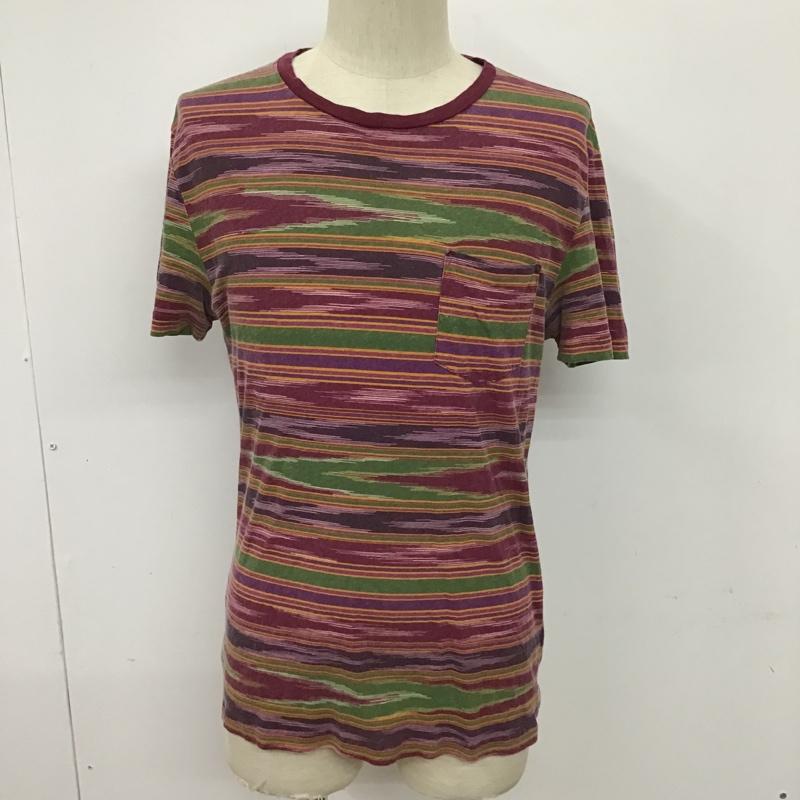 ポロバイラルフローレン Polo by RALPH LAUREN Tシャツ 半袖 半袖カットソー ボーダー 半袖Tシャツ プリントTシャツ M 総柄 X ボーダー柄 マルチカラー / マルチカラー / メンズ USED 古着 中古 10094293