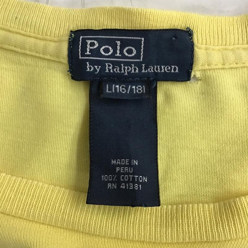 ポロバイラルフローレン Polo by RALPH LAUREN Tシャツ 半袖 半袖カットソー 半袖Tシャツ 無地Tシャツ L 無地 黄 / イエロー / メンズ USED 古着 中古 10094294