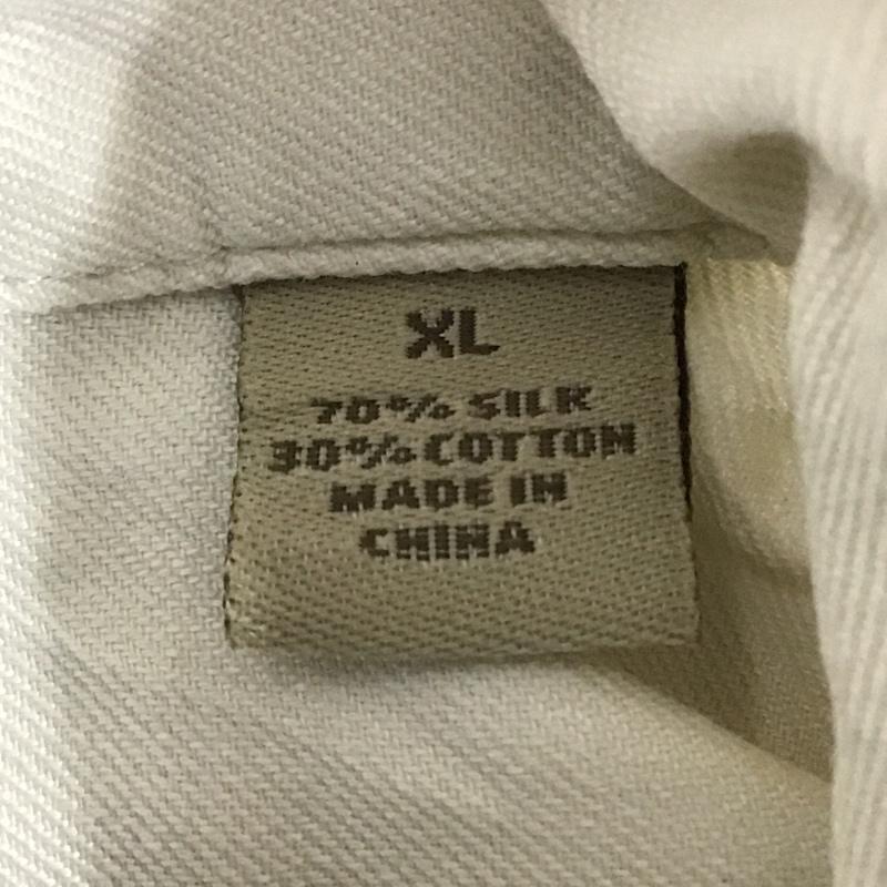 古着 USED シャツ、ブラウス 半袖 XL 刺繍 オフホワイト / オフホワイト /  メンズ USED 古着 中古 10094363