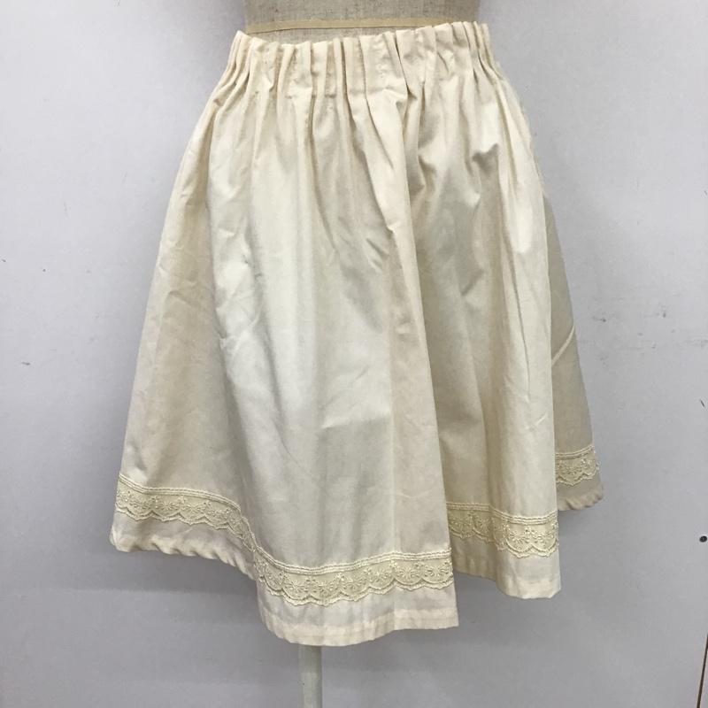 アクシーズファム axes femme スカート ひざ丈スカート TS271X42 ギャザー レース M レース柄 アイボリー / アイボリー / レディース USED 古着 中古 10094386