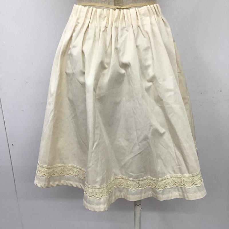 アクシーズファム axes femme スカート ひざ丈スカート TS271X42 ギャザー レース M レース柄 アイボリー / アイボリー / レディース USED 古着 中古 10094386