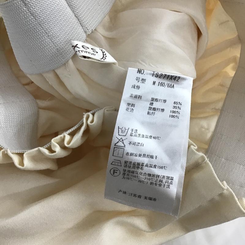 アクシーズファム axes femme スカート ひざ丈スカート TS271X42 ギャザー レース M レース柄 アイボリー / アイボリー / レディース USED 古着 中古 10094386