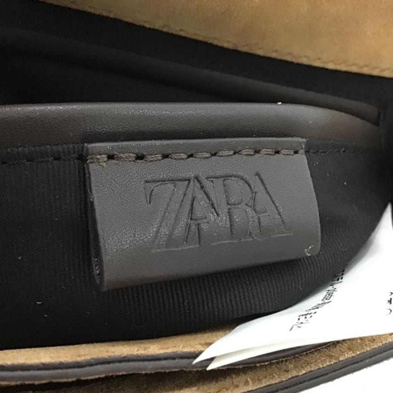 ザラ ZARA ショルダーバッグ ショルダーバッグ 6379 910 105 スプリットスエード 無地 茶 / ブラウン / X ダークブラウン / ダークブラウン / レディース USED 古着 中古 10094408