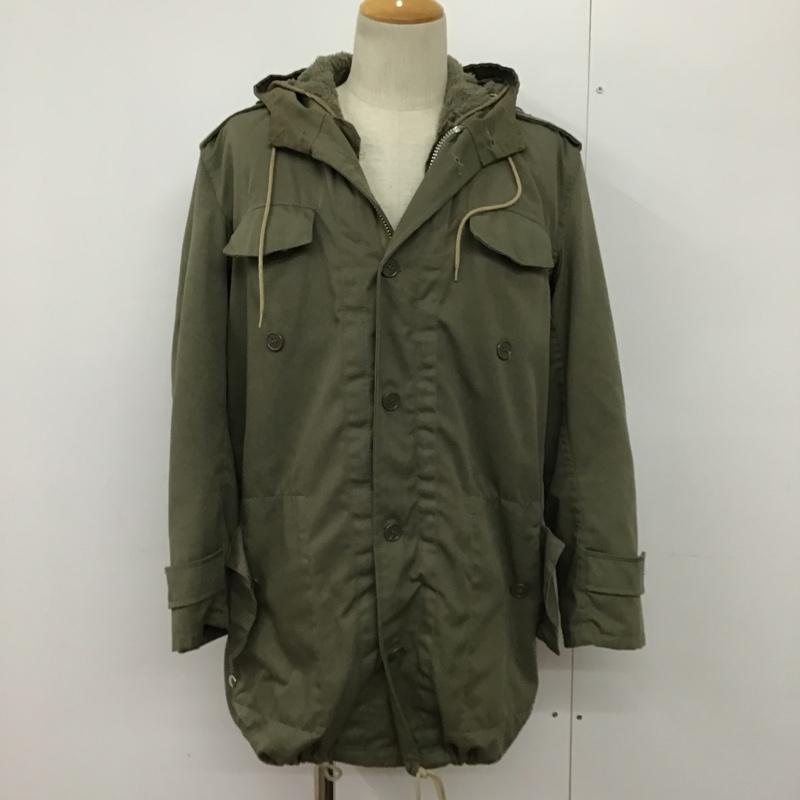 古着 USED ジャケット、上着 ジャンパー、ブルゾン ミリタリージャケット フード付きコート ロングコート アウター 48 無地 カーキ / カーキ / メンズ USED 古着 中古 10094428