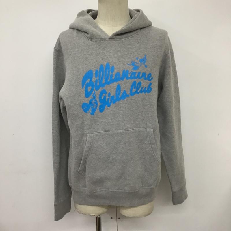 ビリオネア・ボーイズ・クラブ BILLIONAIRE BOYS CLUB パーカー 長袖 プルオーバー スウェット 裏起毛 L ロゴ、文字 灰 / グレー / メンズ USED 古着 中古 10094435