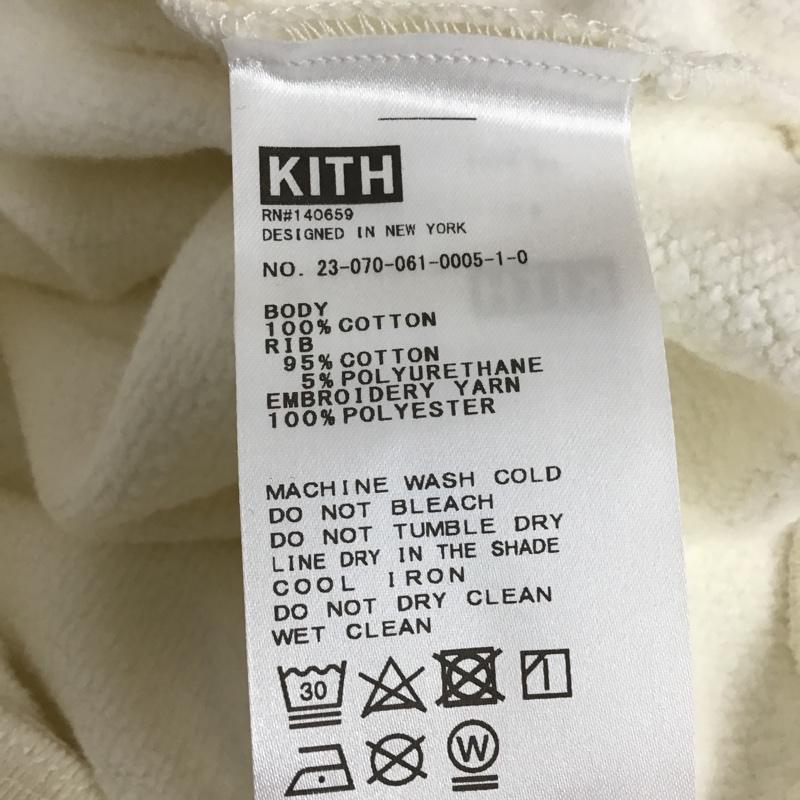 キス KITH トレーナー 長袖 23-070-061-0005-1-0 スウェット 裏起毛 タグ付き L ロゴ、文字 アイボリー / アイボリー / メンズ USED 古着 中古 10094450