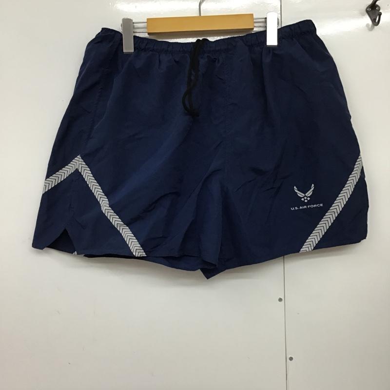 ユーエスエアフォース U.S.AIRFORCE パンツ ショートパンツ 8415-01-518-4761 トレーニングパンツ ロゴ XXL プリント 紺 / ネイビー / メンズ USED 古着 中古 10094486