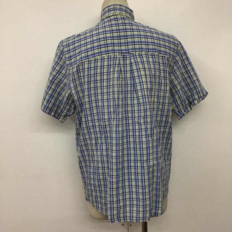 チャップス CHAPS シャツ、ブラウス 半袖 ボタンダウン ロゴ M チェック 白 / ホワイト / X 青 / ブルー / X 黄 / イエロー / X 水色 / ライトブルー / メンズ USED 古着 中古 10094511