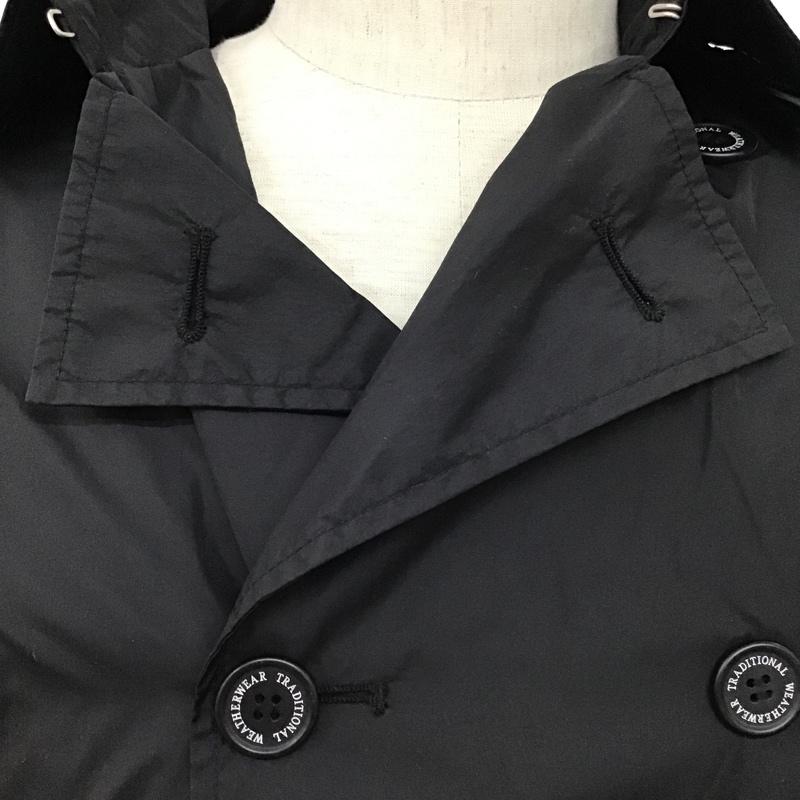 トラディショナルウェザーウェア Traditional Weatherwear コート トレンチコート 072HF-7806 ナイロン ライナー付き 36 無地 黒 / ブラック / メンズ USED 古着 中古 10094516