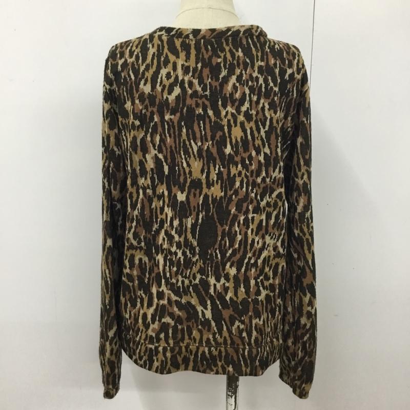 ザラコレクション ZARA COLLECTION カーディガン 長袖 1165 223 751 クルーネック L ヒョウ柄・レオパード柄 茶 / ブラウン / X ベージュ / ベージュ / X 黒 / ブラック / レディース USED 古着 中古 10094537