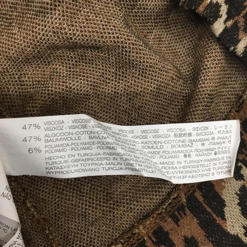 ザラコレクション ZARA COLLECTION カーディガン 長袖 1165 223 751 クルーネック L ヒョウ柄・レオパード柄 茶 / ブラウン / X ベージュ / ベージュ / X 黒 / ブラック / レディース USED 古着 中古 10094537