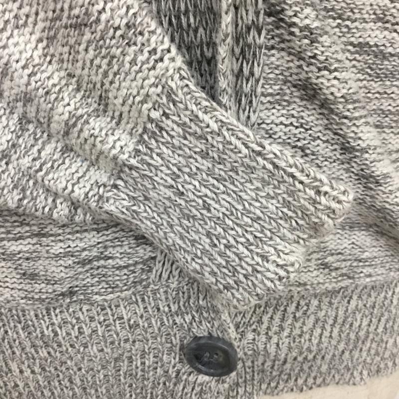 ザラニット ZARA KNIT カーディガン 長袖 6873 004 809 Vネック L 無地 灰 / グレー / レディース USED 古着 中古 10094538