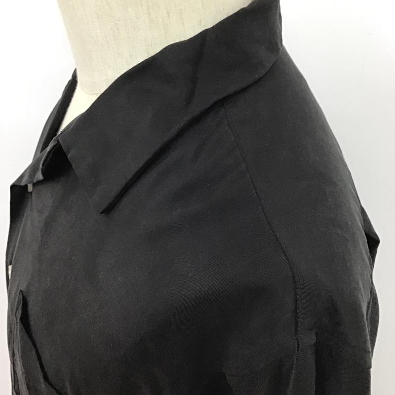 アイテムズ アーバンリサーチ ITEMS URBAN RESEARCH シャツ、ブラウス 長袖 WH84-13Y016 オープンカラー 38 無地 黒 / ブラック / メンズ USED 古着 中古 10094552