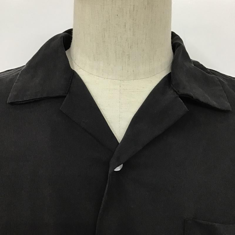 アイテムズ アーバンリサーチ ITEMS URBAN RESEARCH シャツ、ブラウス 長袖 WH84-13Y016 オープンカラー 38 無地 黒 / ブラック / メンズ USED 古着 中古 10094552