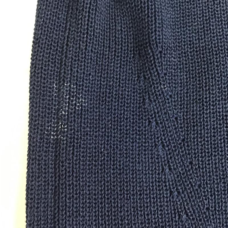 アバハウス ABAHOUSE ニット、セーター 長袖 0021040004 コットン 44 無地 紺 / ネイビー / メンズ USED 古着 中古 10094556