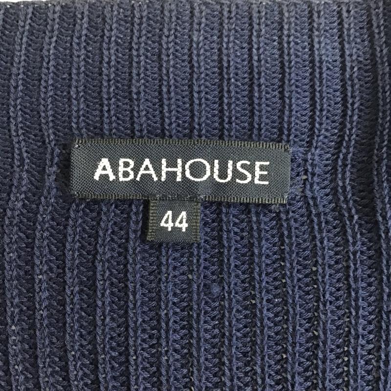 アバハウス ABAHOUSE ニット、セーター 長袖 0021040004 コットン 44 無地 紺 / ネイビー / メンズ USED 古着 中古 10094556